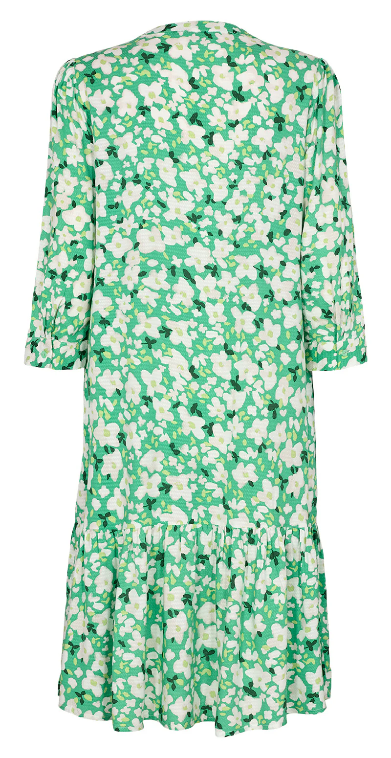 Kort kjole med blomster grøn - Image 2