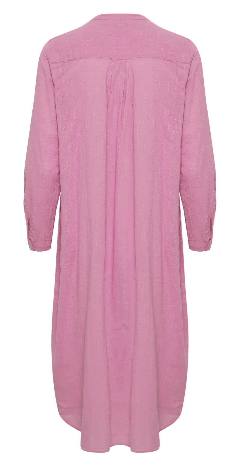 Lang kjole med stolpelukning opera mauve - Image 2