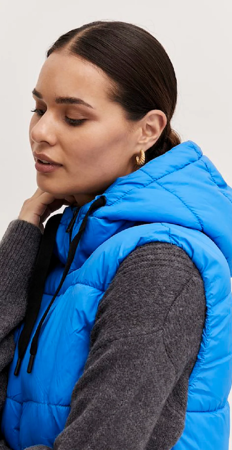 Lang vest med lommer french blue - Image 4