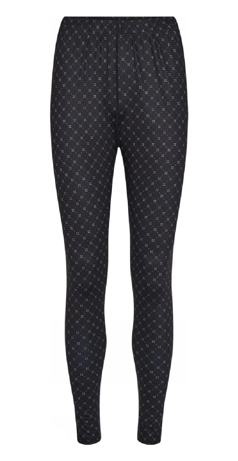 Leggings med print sort