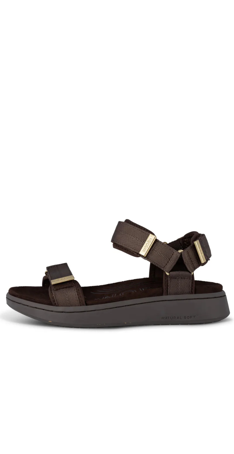 Line sandal med velcro chocolate - Image 3