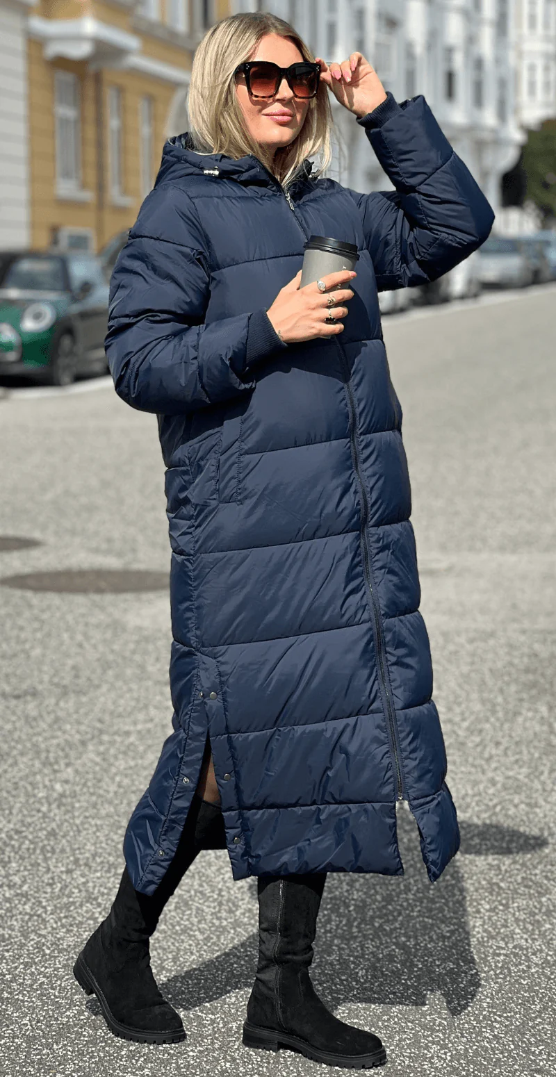 Liva frakke med hætte navy LikeLondon - Image 2