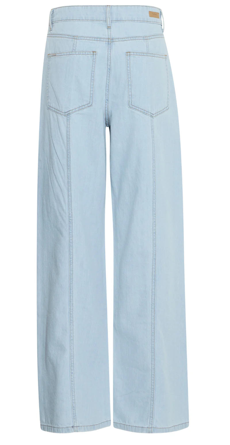 Lonia jeans med tydelige syninger light blue denim B.young - Image 6
