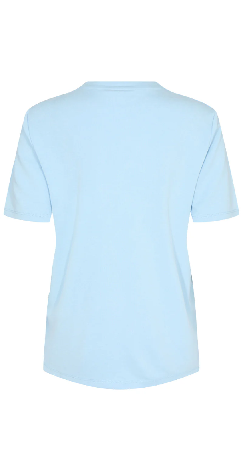 Bluse med v-hals chambray blue - Image 2