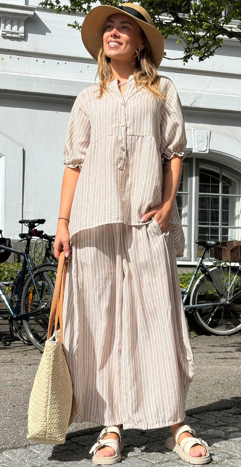 Merle stribet bukser med balloneffekt fango LikeLondon - Image 9