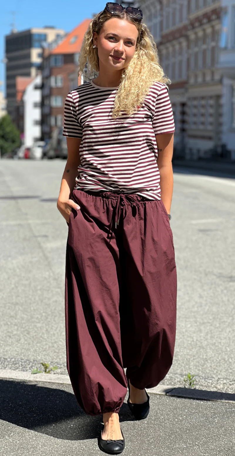 Mian bluse med striber moonbeam w. port royale Freequent - Image 5