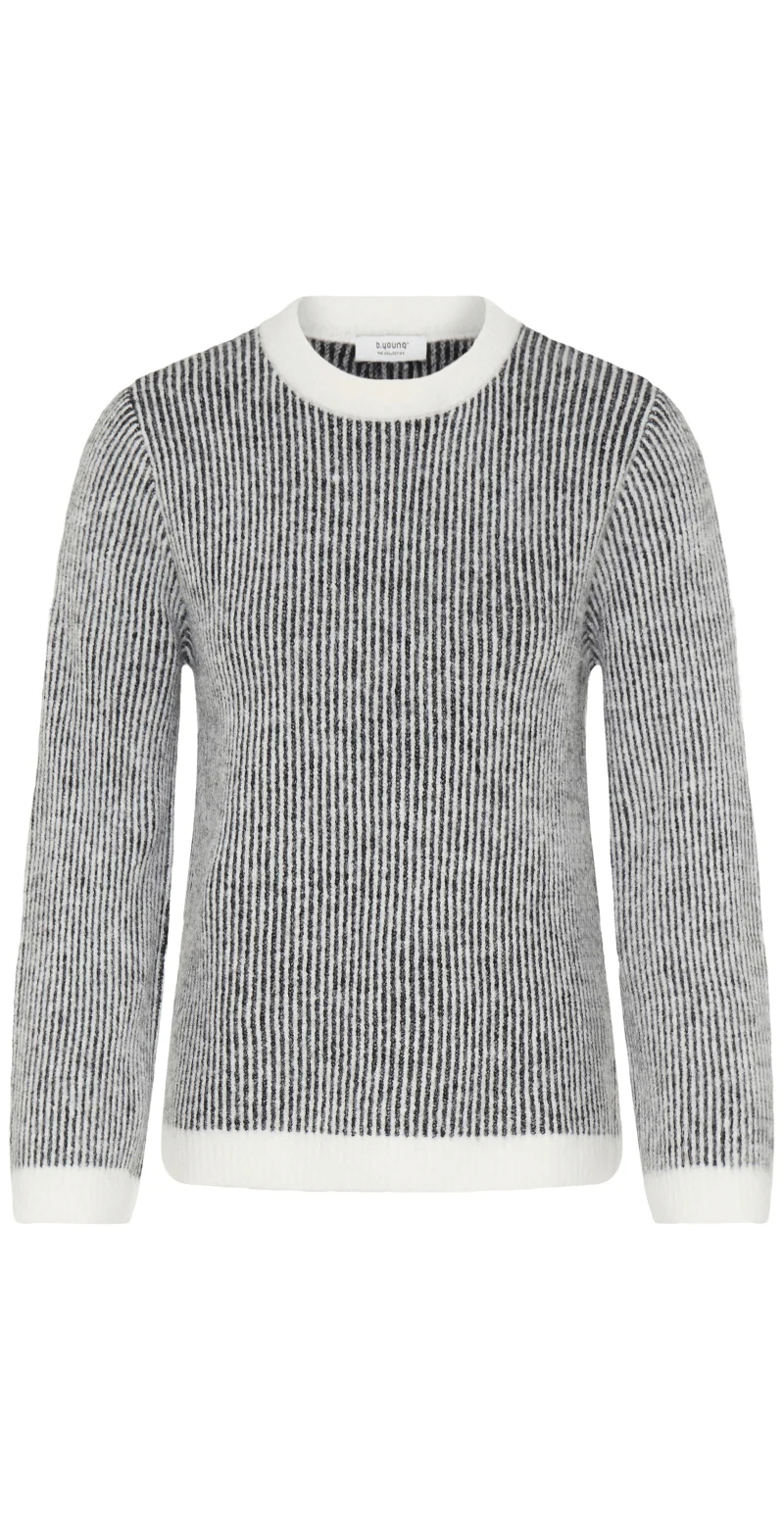 Minna jumper med striber black mix B-young - Image 7