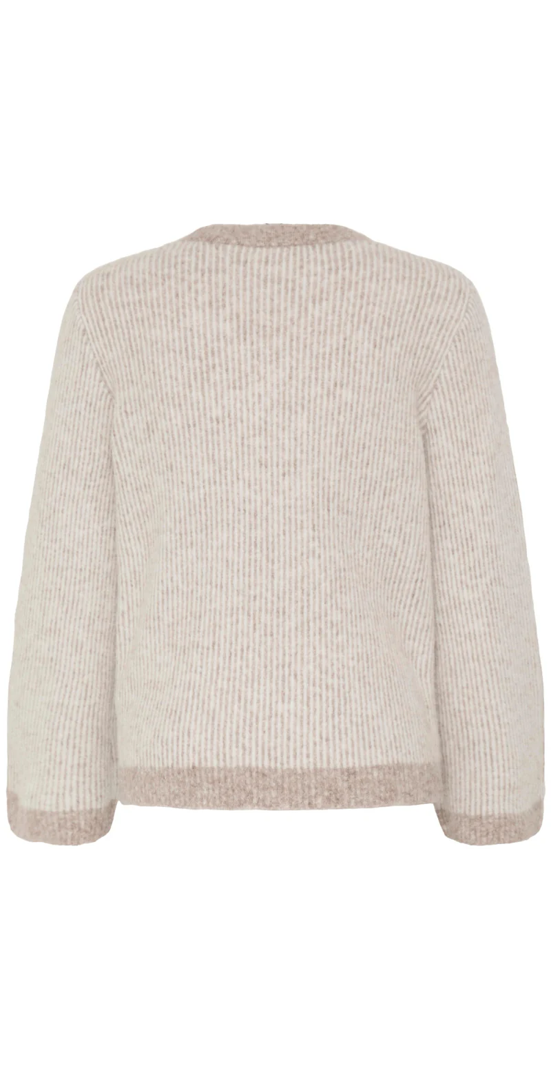 Minna jumper med striber walnut mix B-young - Image 10