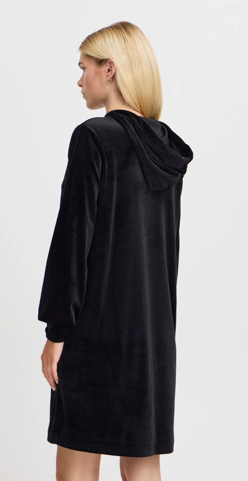 Mitza hoodie kjole sort - Image 3