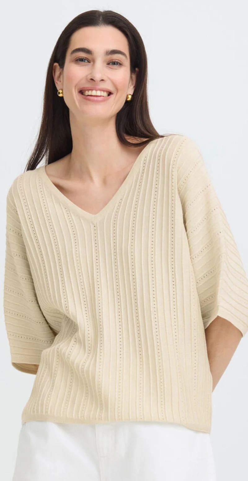 Mobbe bluse med glimmer birch B.young - Image 4