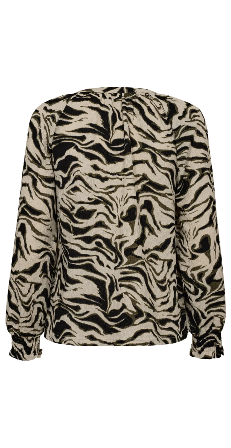 Nalia bluse med mønster deep depths w. black - Image 6