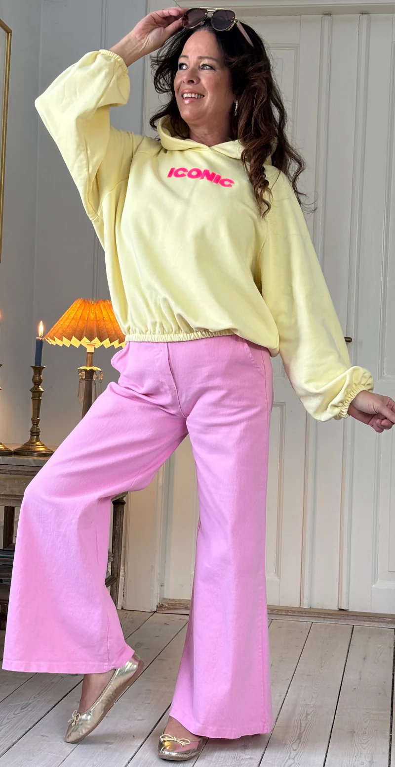 Nancy sweatshirt med hætte og iconic print lemon LikeLondon - Image 2