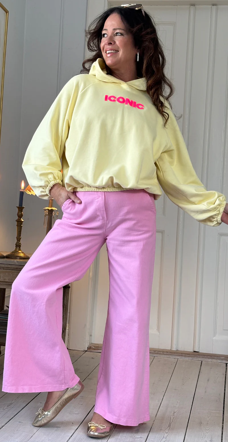Nancy sweatshirt med hætte og iconic print lemon LikeLondon - Image 3