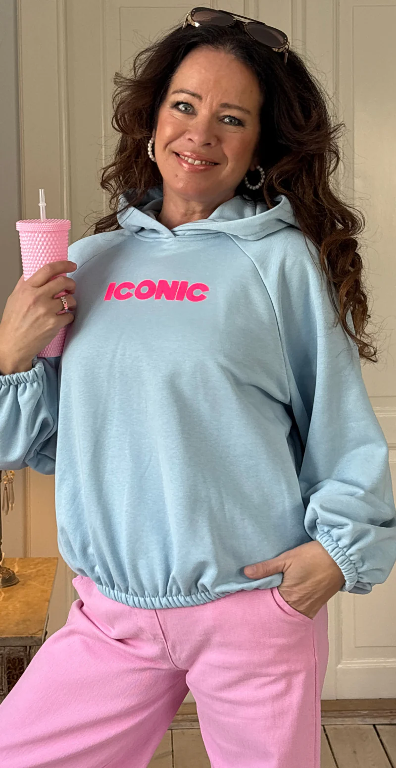 Nancy sweatshirt med hætte og iconic print sky LikeLondon - Image 3