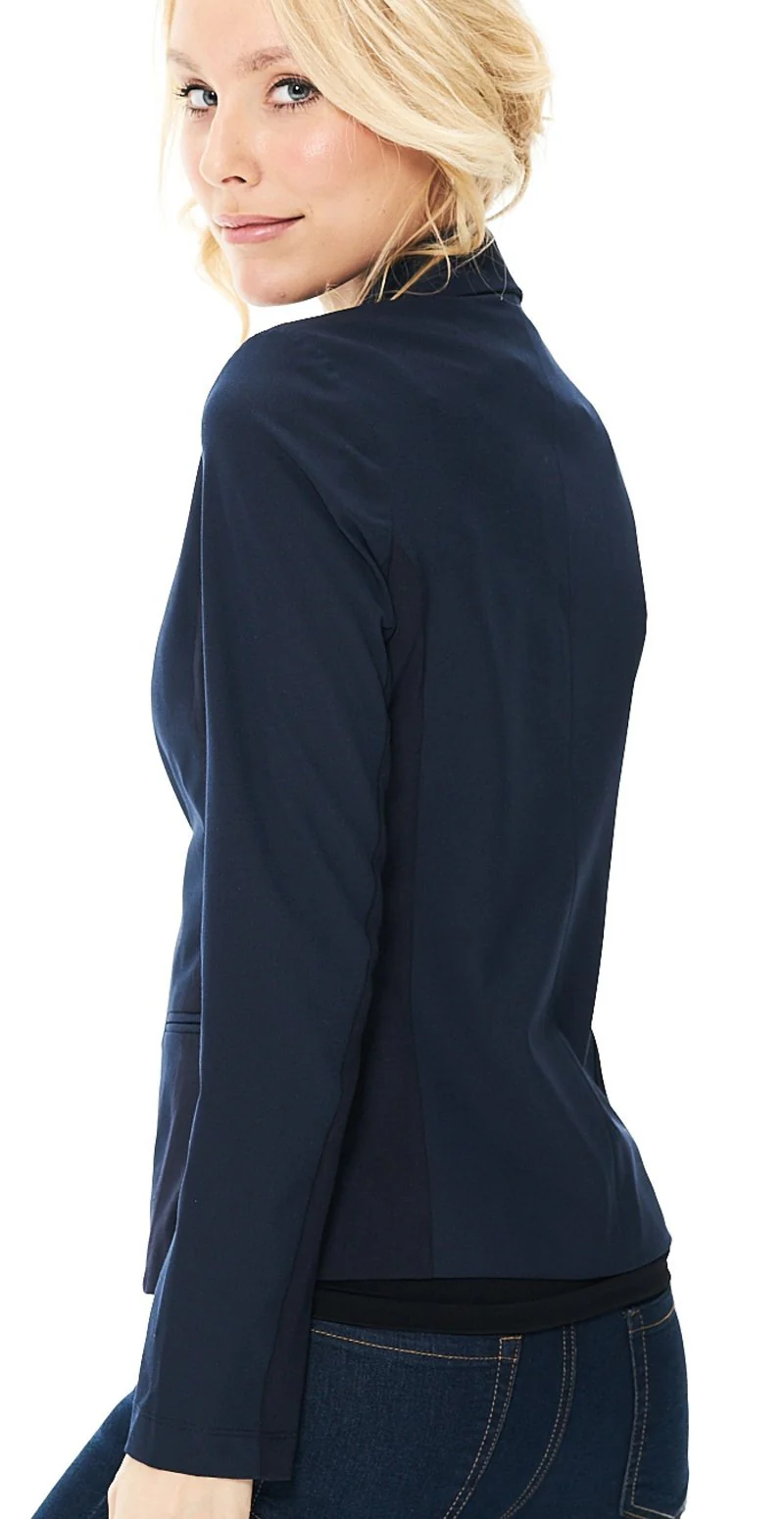 Navy jillian luxus blazer med foer - Image 3