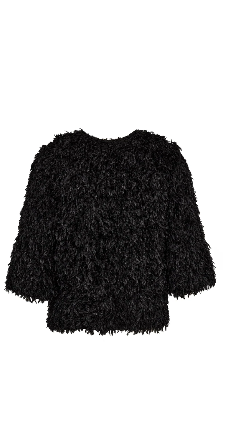 Nola bluse med frynser sort - Image 4