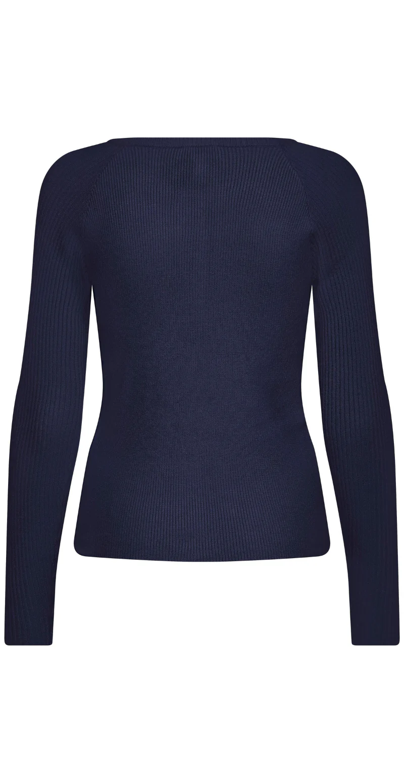 Norma rib cardigan navy blazer B.young - Image 8