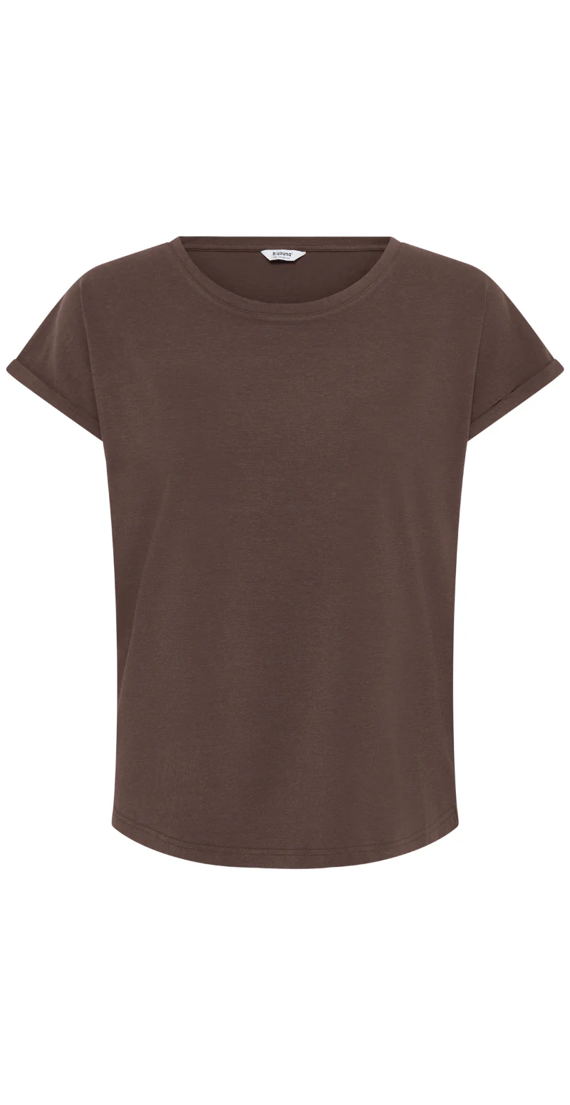 Pamila ensfarvet t-shirt java B.young - Image 3