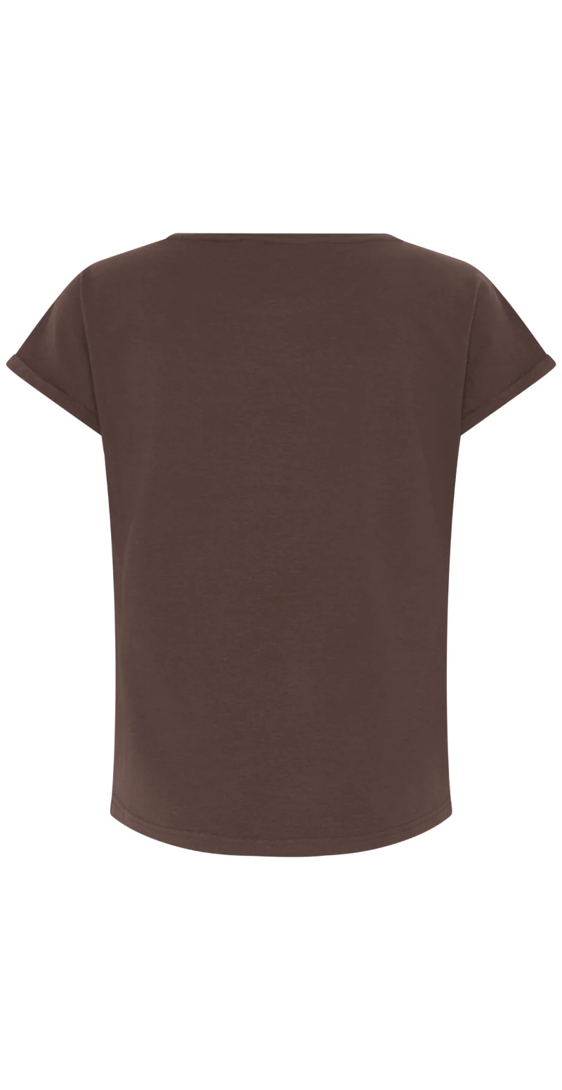 Pamila ensfarvet t-shirt java B.young - Image 4