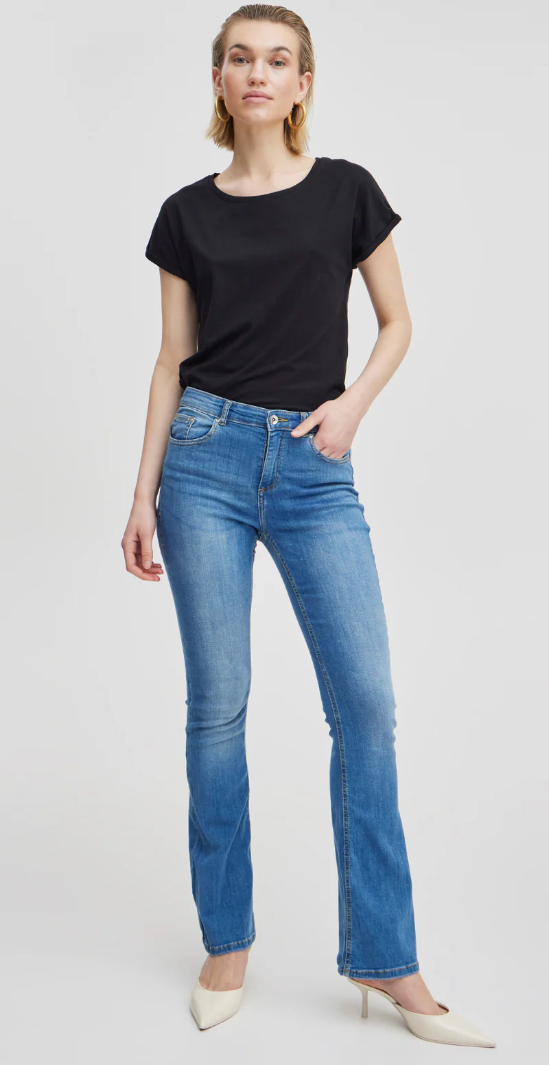 Pamila ensfarvet t-shirt sort B.young - Image 3