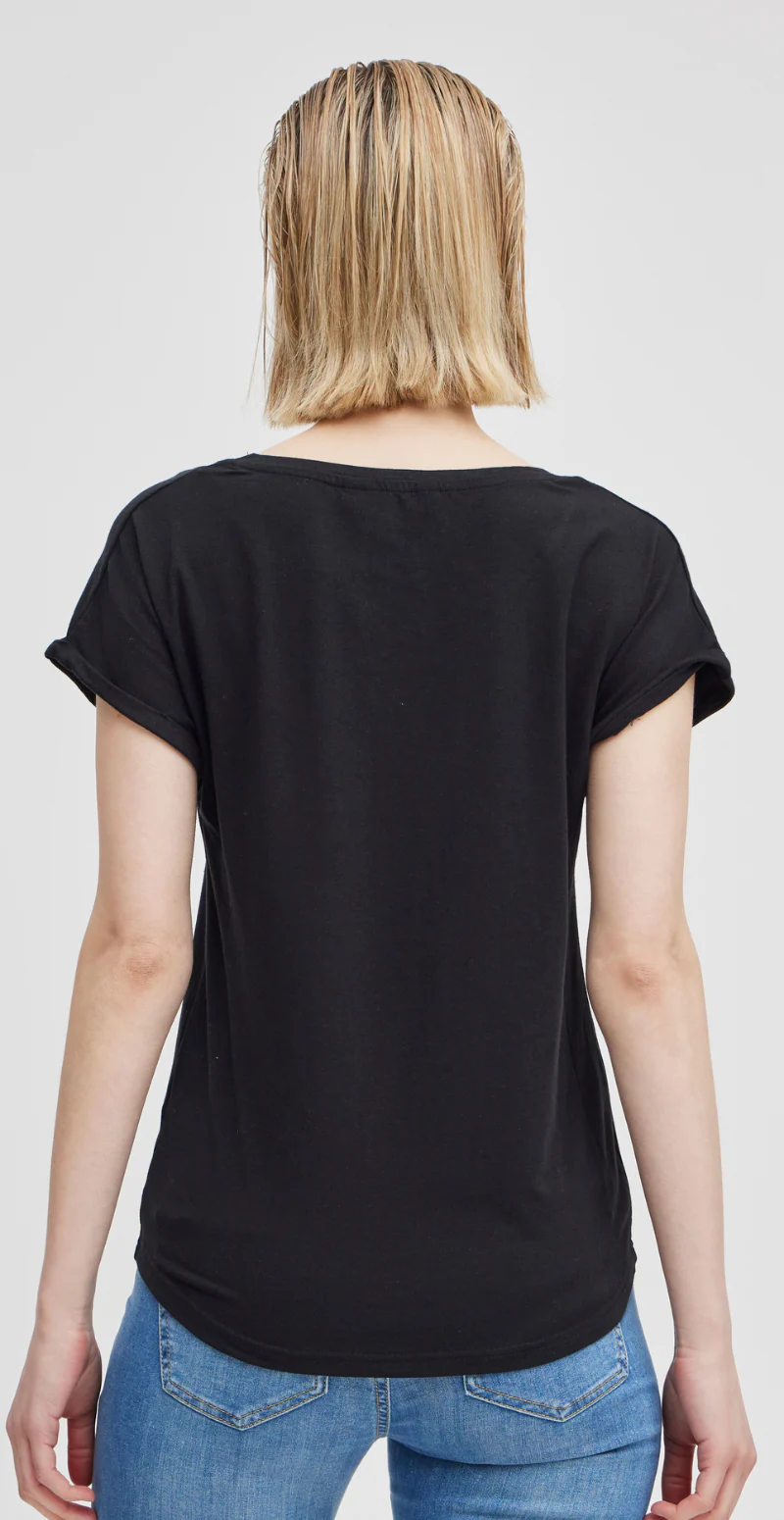 Pamila ensfarvet t-shirt sort B.young - Image 4