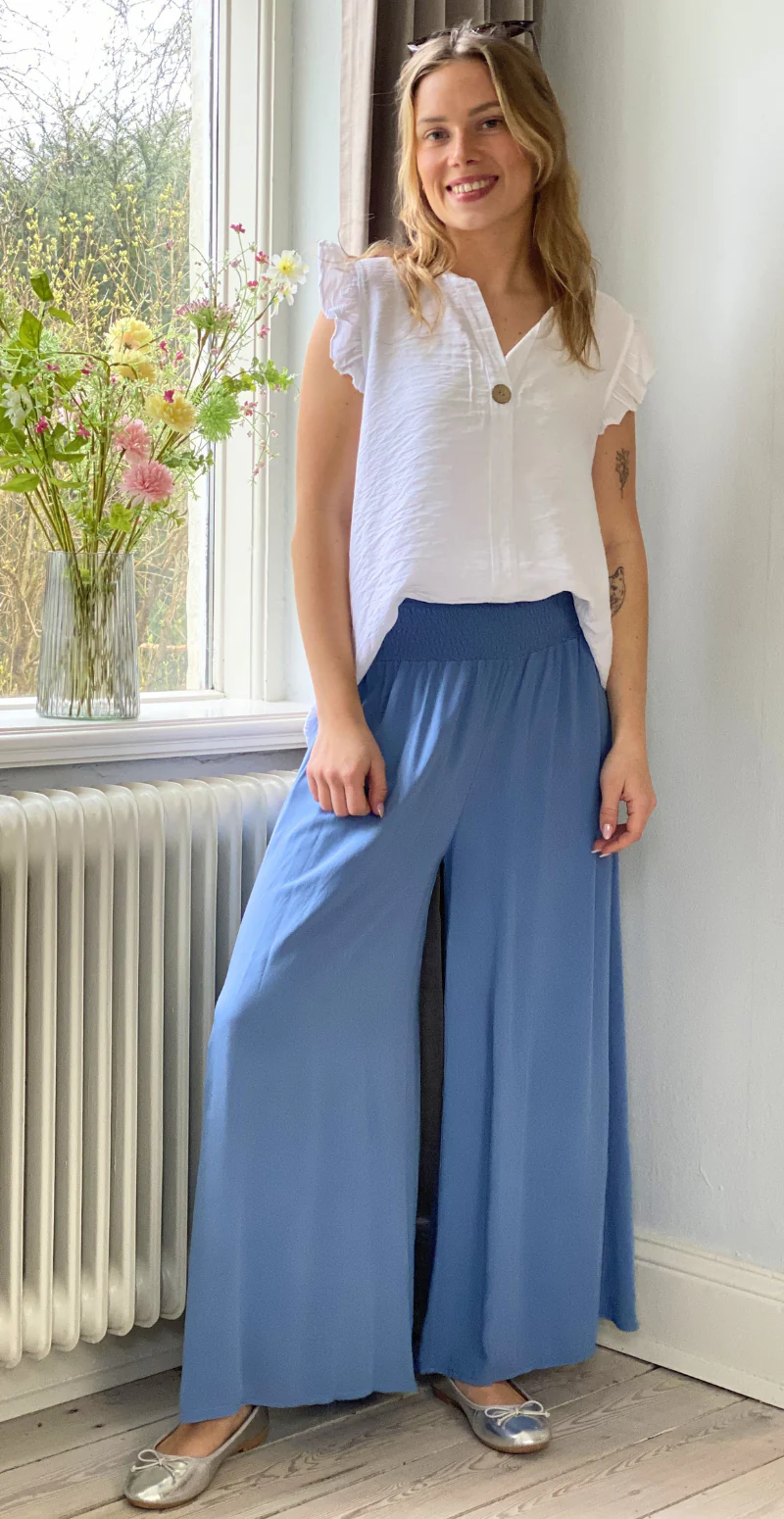 Peggy bukser med brede ben og smock jeans LikeLondon - Image 2