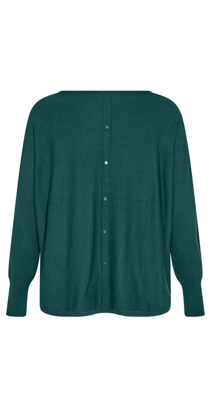 Pullover med knapstole bagpå shady green - Image 3