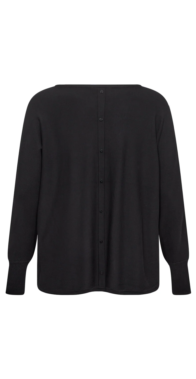Pullover med knapstole bagpå sort - Image 3