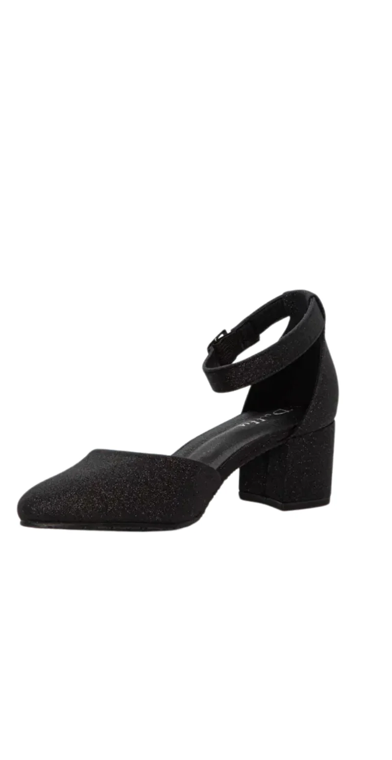 Pumps med glitter sort - Image 2