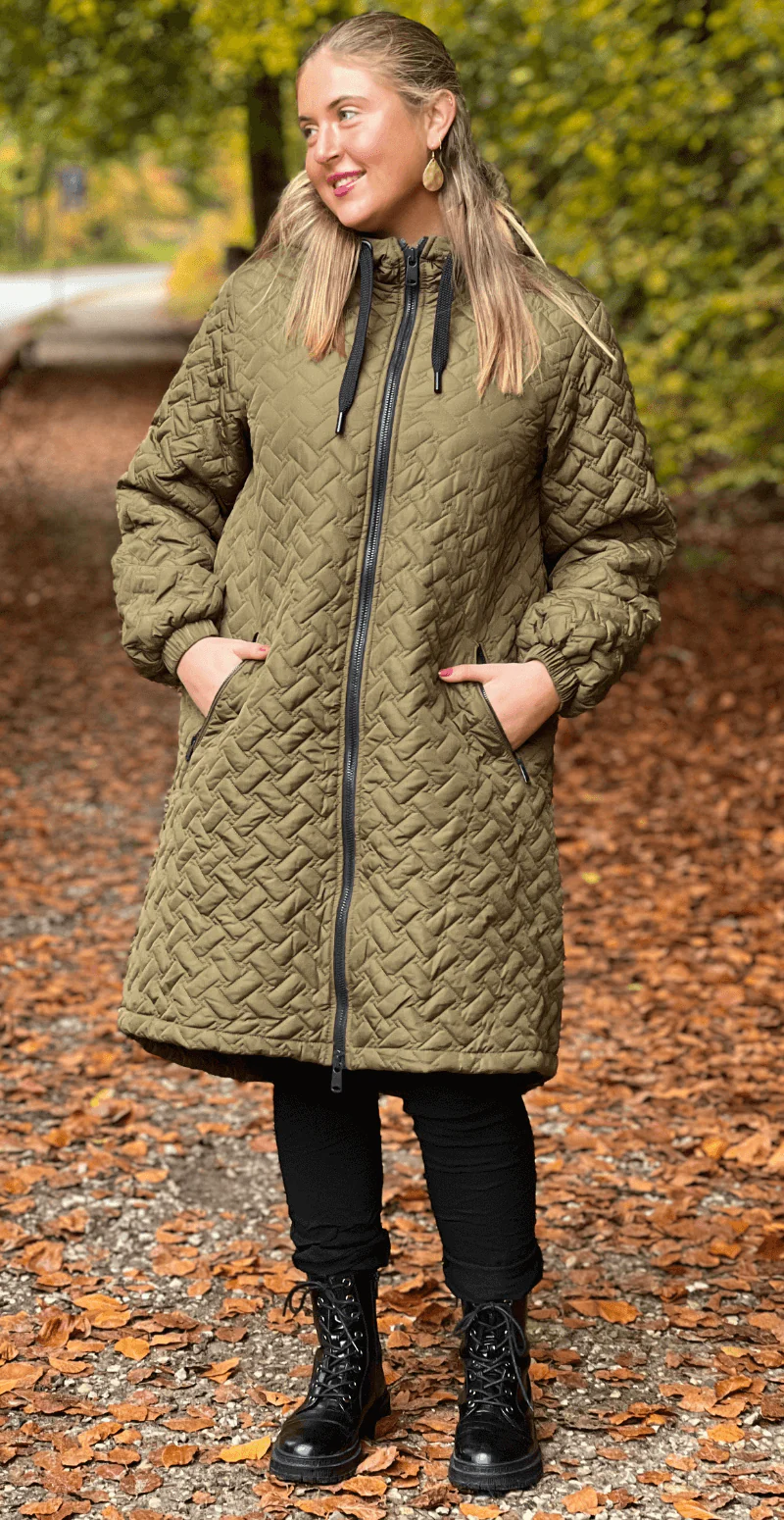 Fenya quiltet jakke army - Image 2