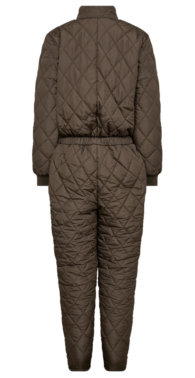 Quiltet jumpsuit brun - Image 2