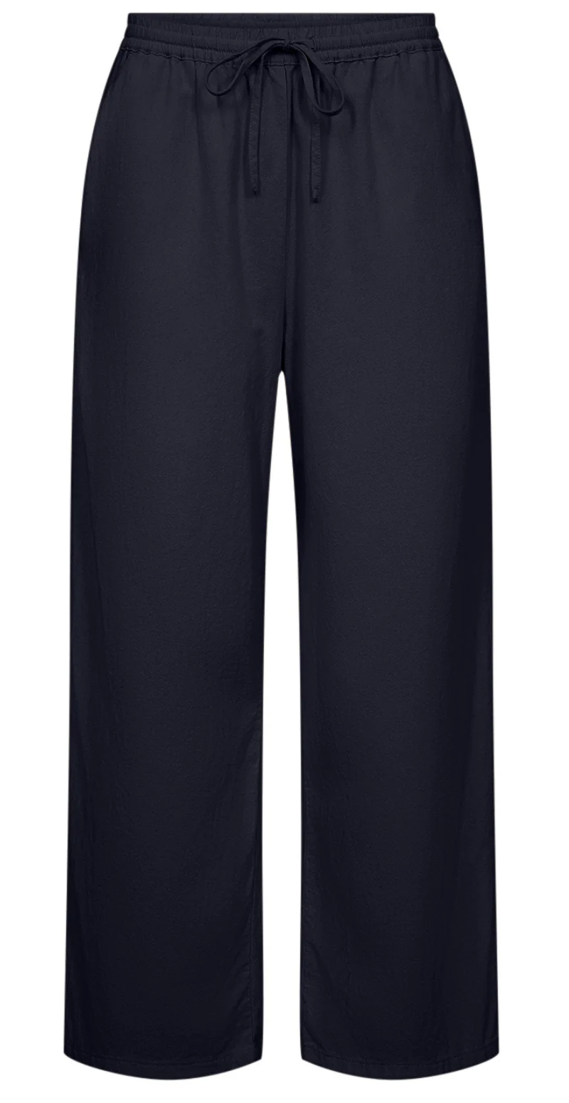 Sally buks med lige ben og lommer navy LikeLondon - Image 3