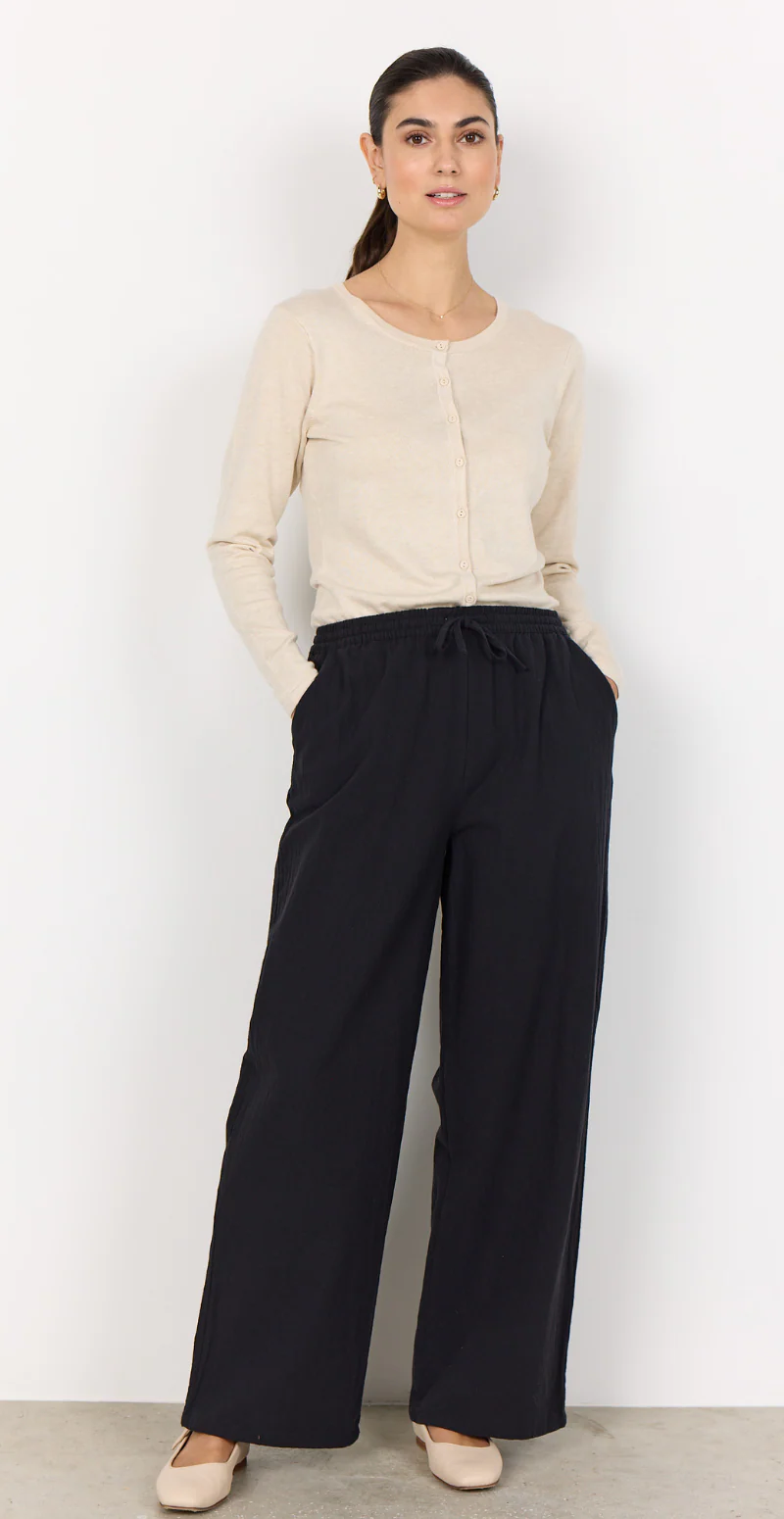 Sally buks med lige ben og lommer navy LikeLondon - Image 4