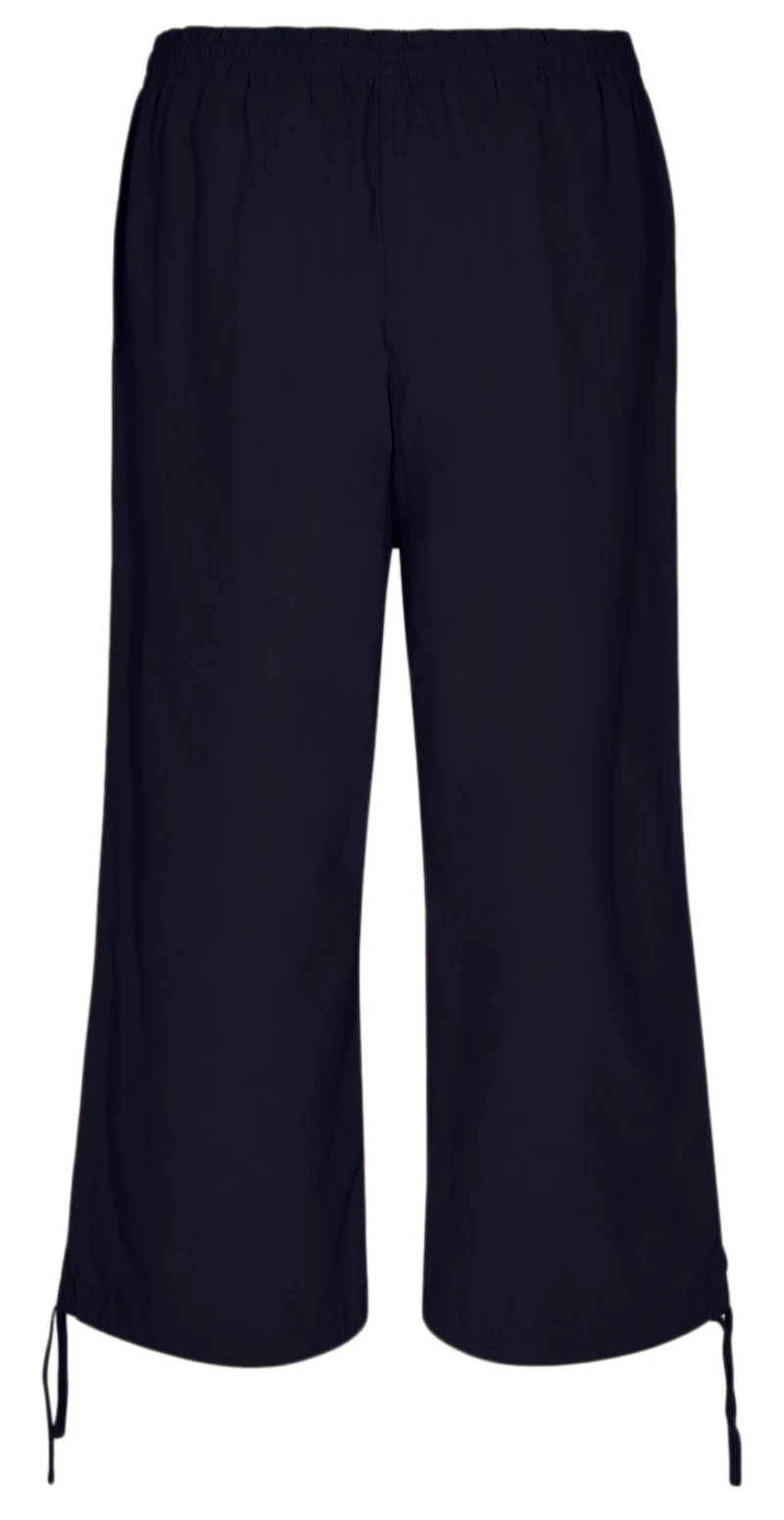 Sally capri bukser med bindebånd og snøre navy LikeLondon - Image 5