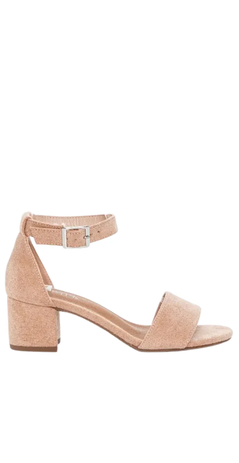 Sandal med blokhæl light pink