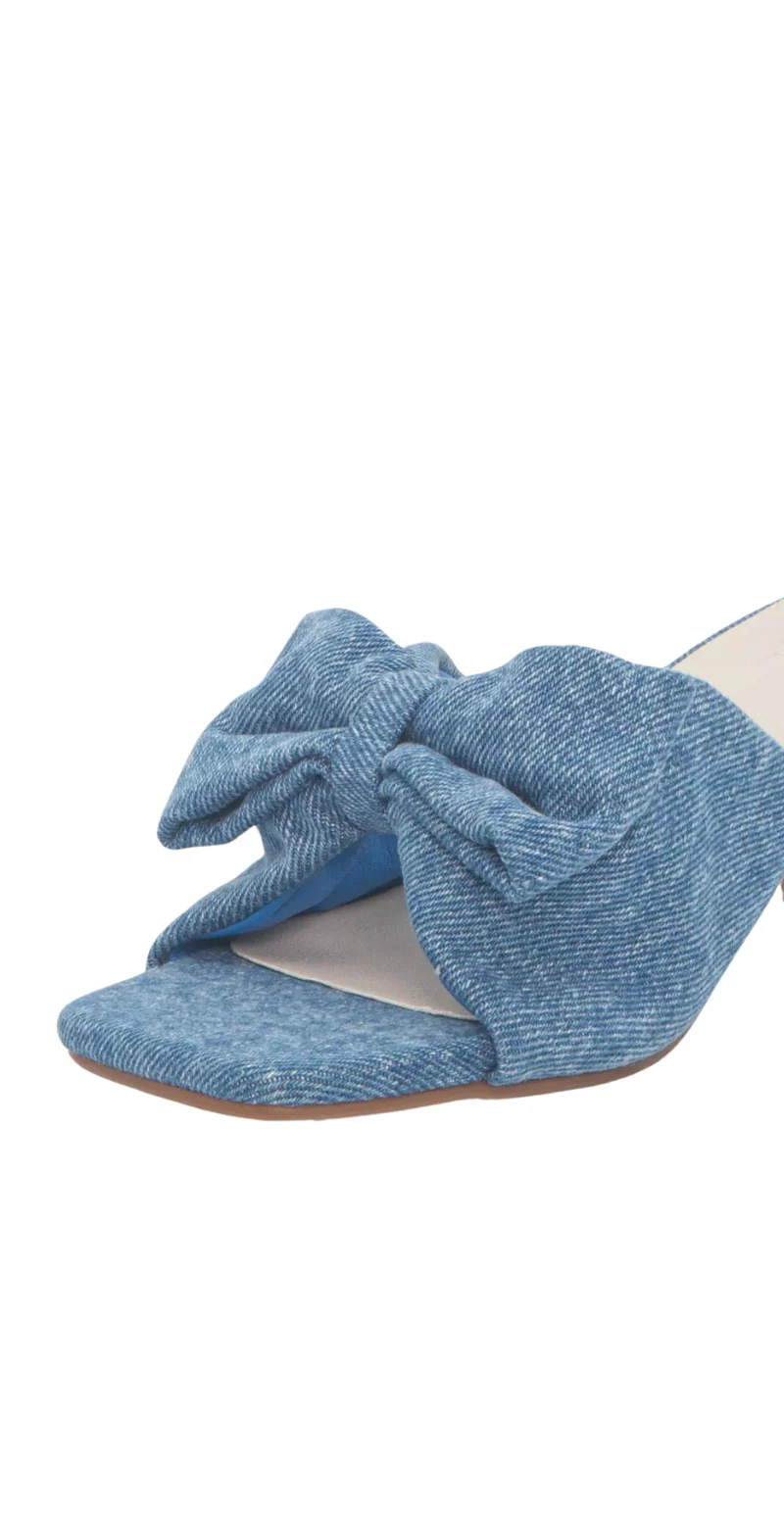 Sandal med sløjfe denim - Image 2