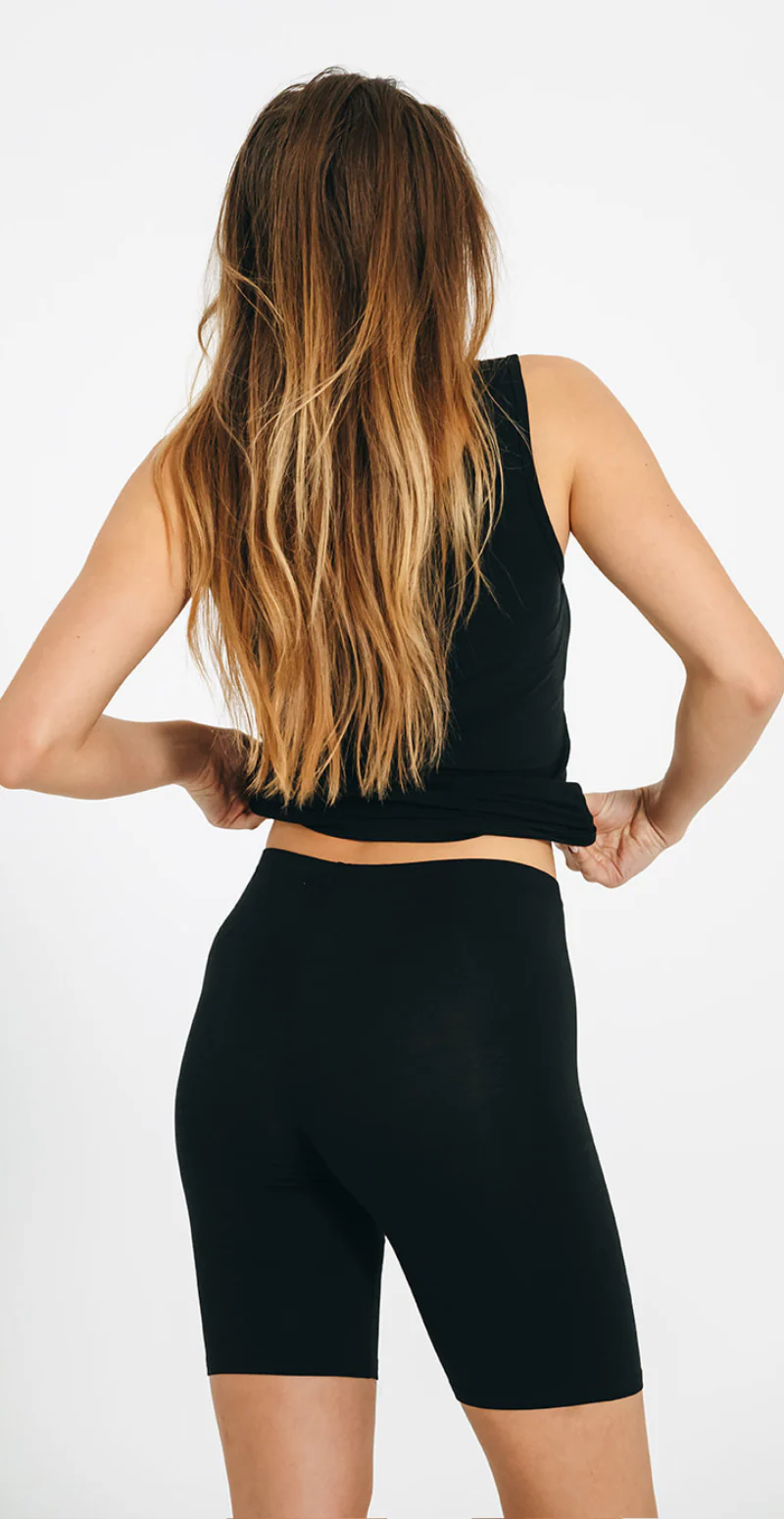 Shorts med bambus sort - Image 2