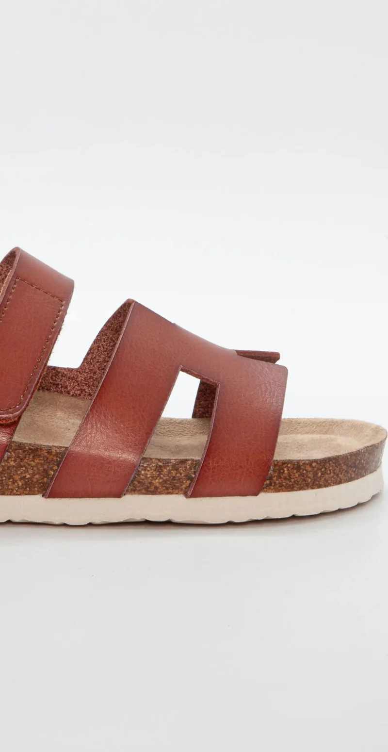 Slip-on sandal med velcro brun Duffy - Image 5