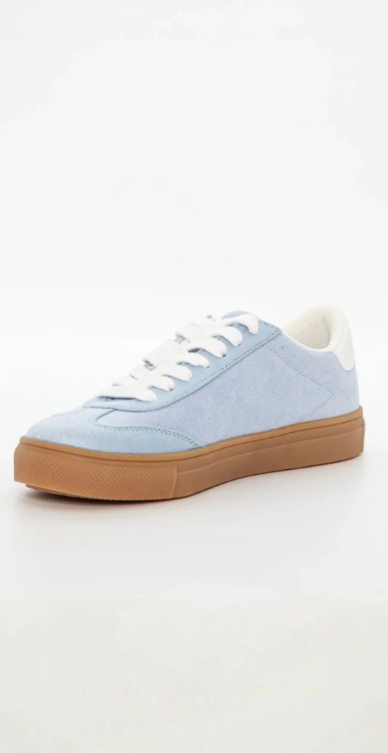 Sneaker i retrolook med snøre light blue Duffy - Image 2