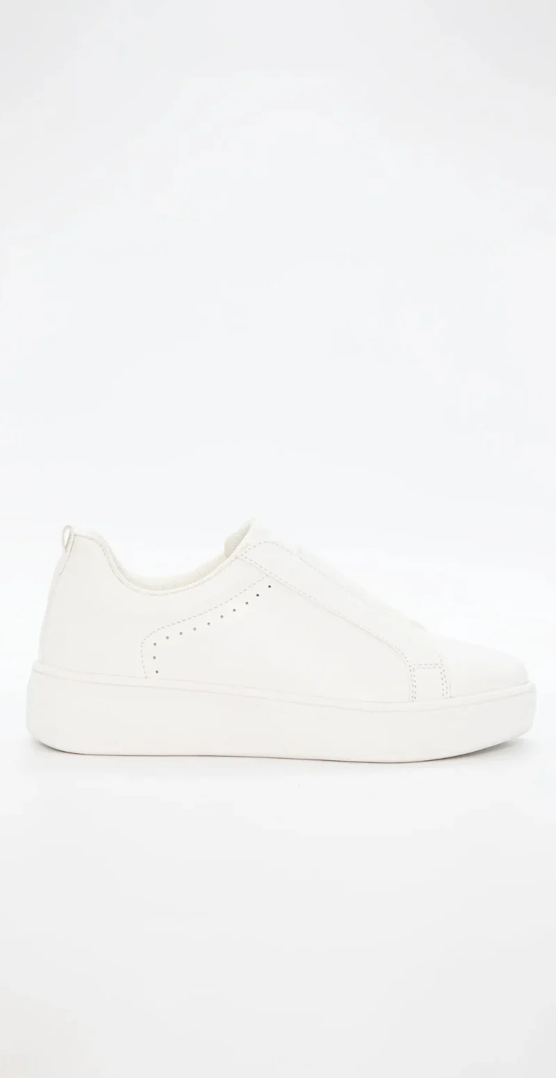 Sneaker med elastik og detaljer hvid Duffy - Image 3