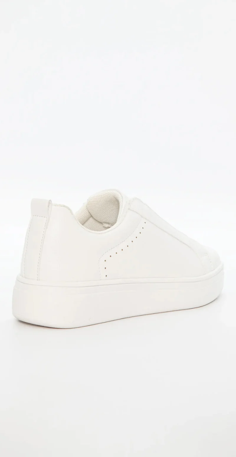 Sneaker med elastik og detaljer hvid Duffy - Image 4