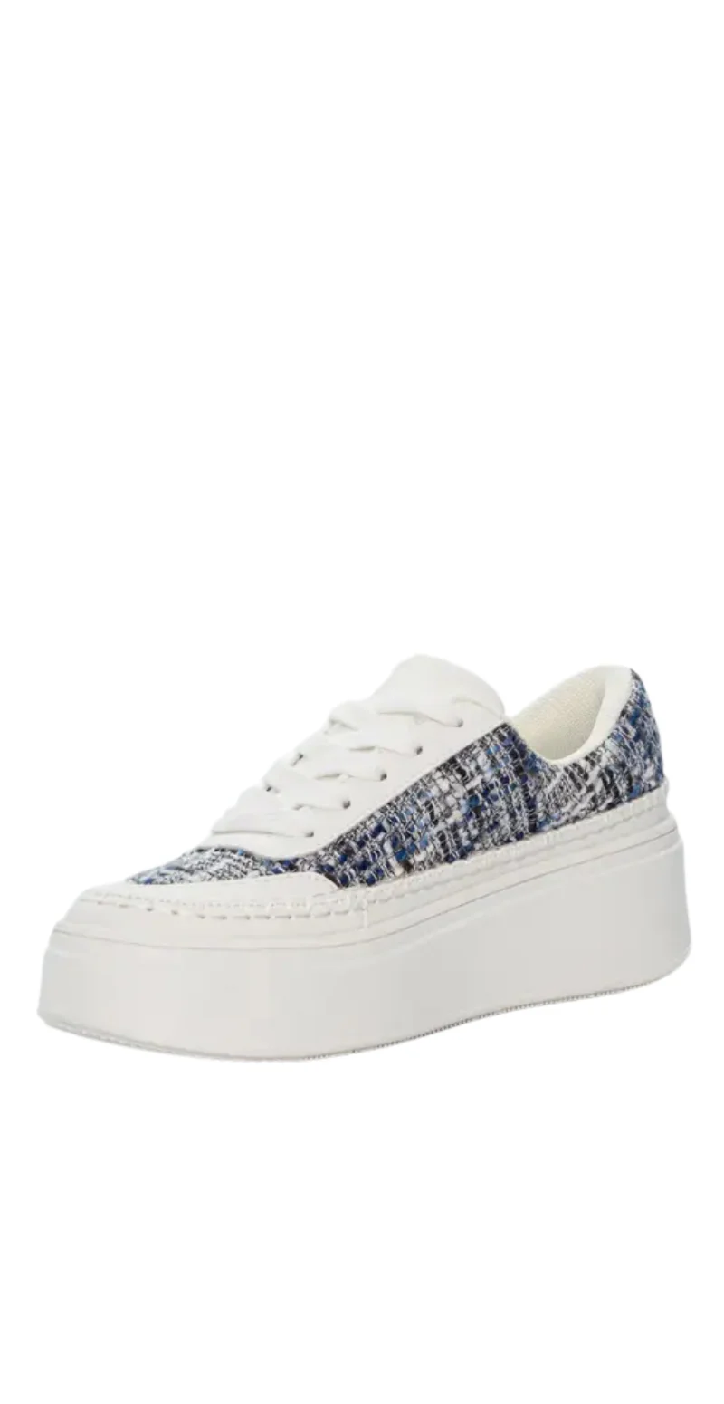 Sneakers med strikket overdel og plateau - Image 2