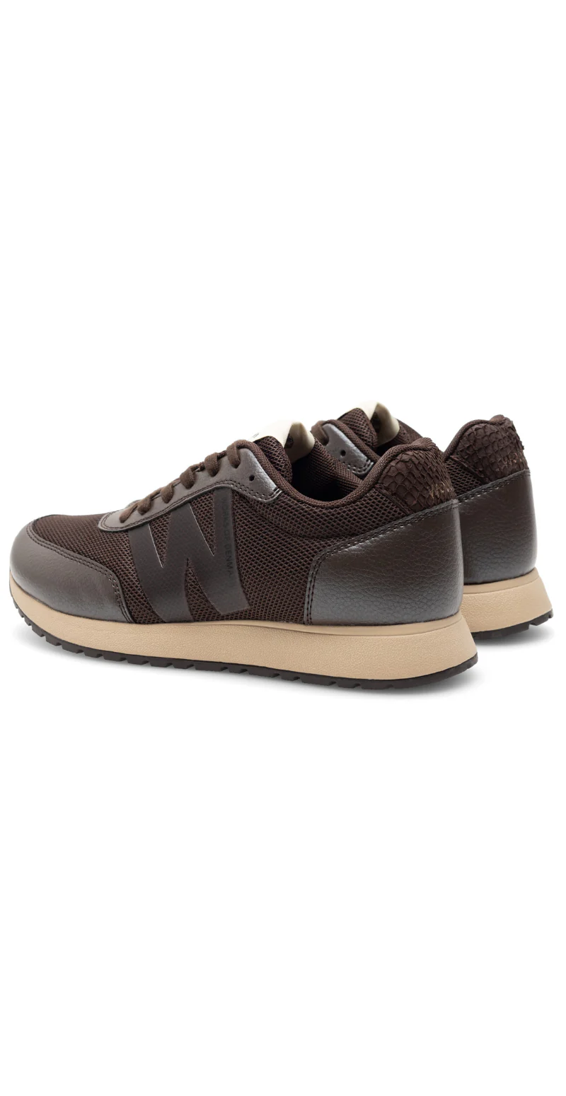Sonja sneaker med "W" chocolate Woden - Image 4