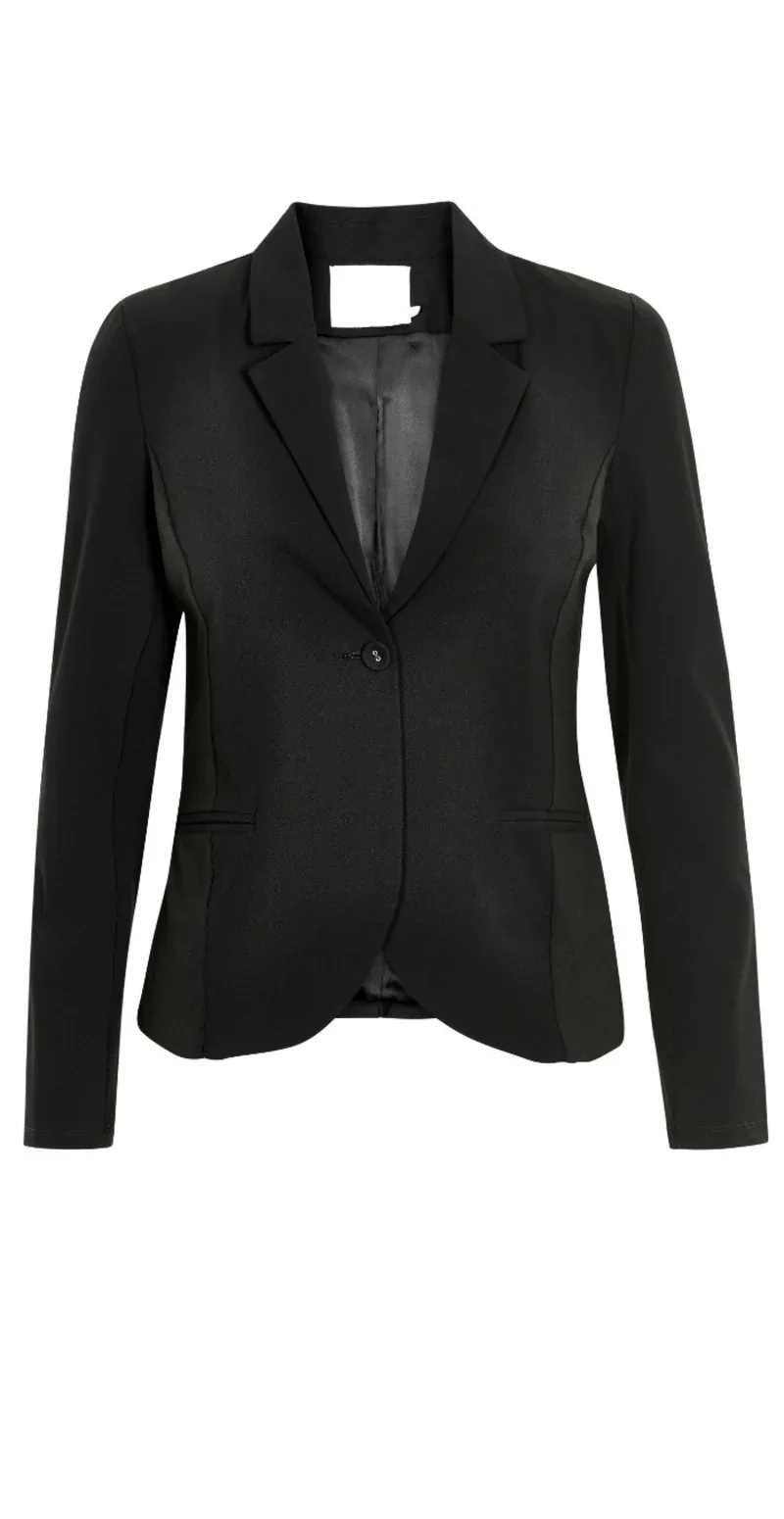 Sort jillian luxus blazer med foer