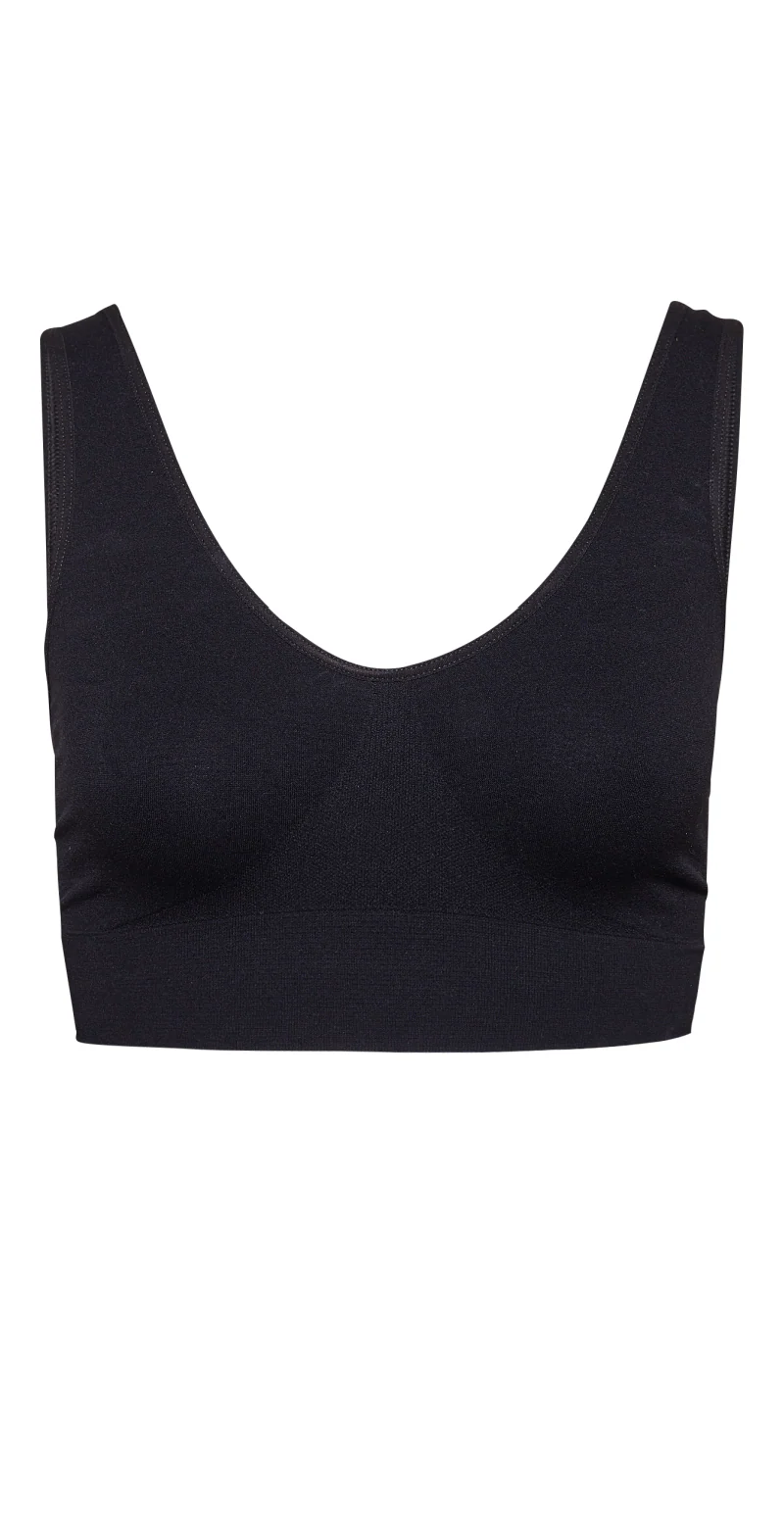 Sort microfiber BH med brede stropper - Image 4