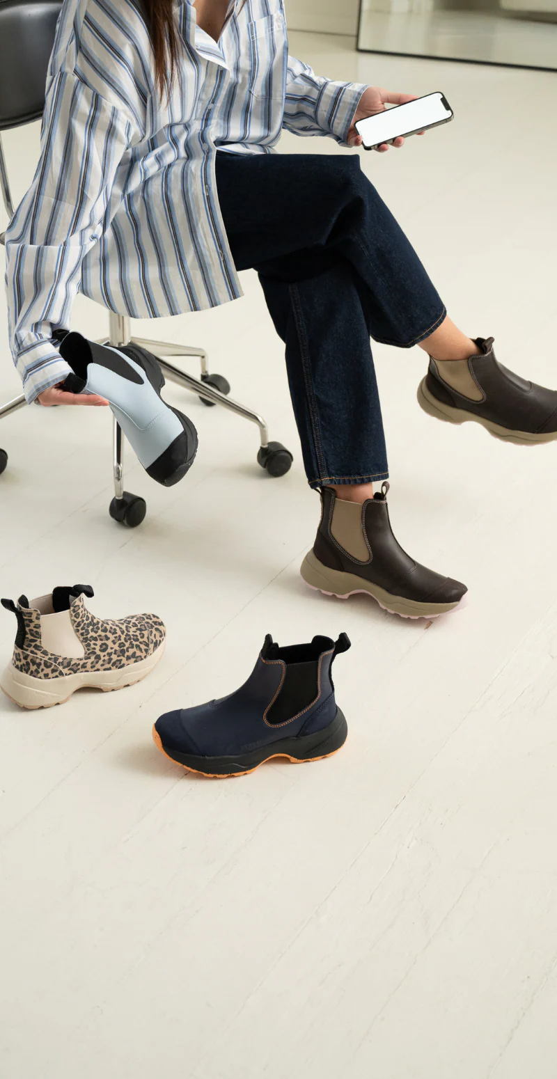 Vandtæt slip-on støvle chokolate/light lilac - Image 4