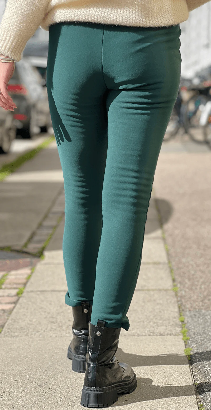 Victoria leggings med fleece og lille sten på lommen army LikeLondon - Image 4