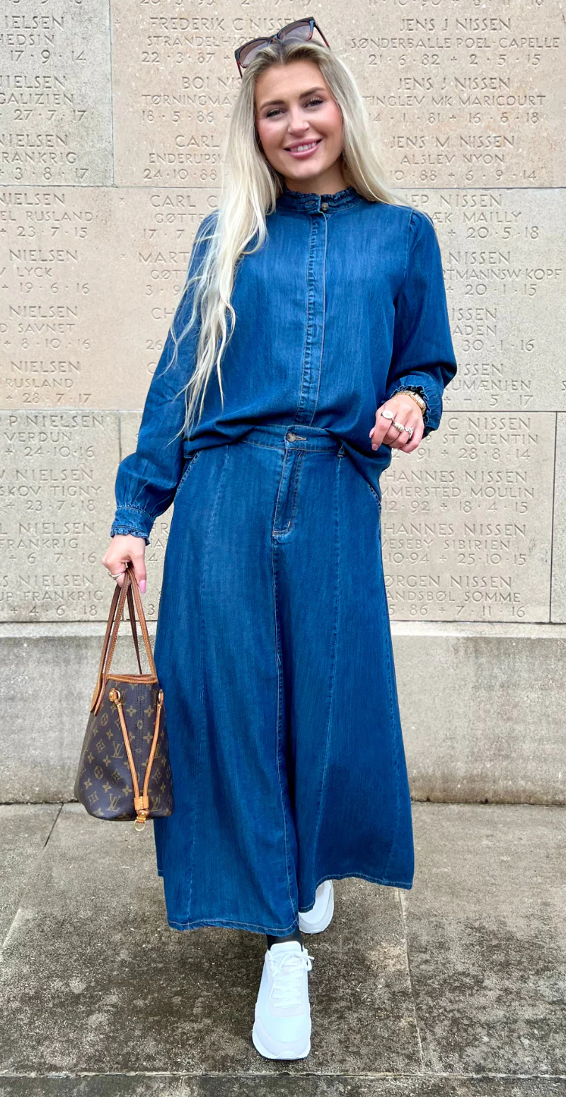 Wilke skjorte medium blue denim - Image 2