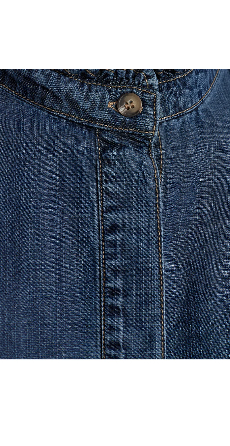 Wilke skjorte medium blue denim - Image 7