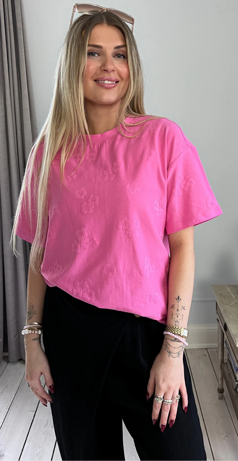 Ziprea bluse med præget blomstermønster wild orchid Freequent - Image 4